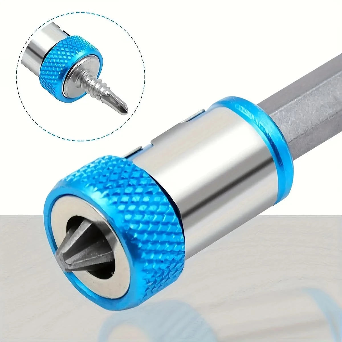 1pc Magnetic Screw Ring Bit Magnetizer Ring Metal Magnetizer Screw, Removable For 1/4 Inch/6.35mm Hex Screwdriver And Power Bits TECHX