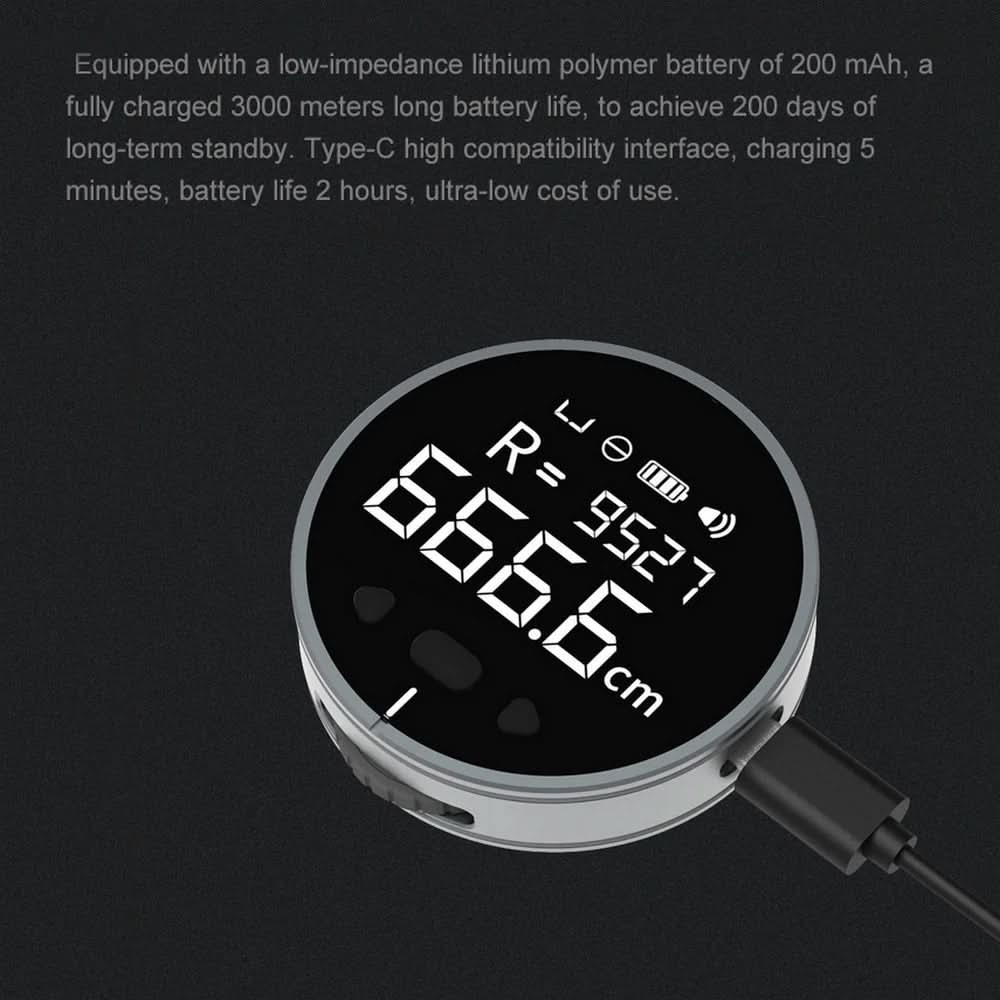 Distance Measuring Instrument Electronic Measuring Ruler Tape Measure High Definition Digital LCD High Precision Electronic Measuring Ruler Tool TECHX