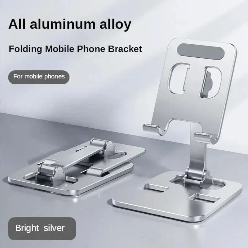 Universal Aluminum Alloy Portable Tablet Holder For iPad Adjustable Flexible Folding Lazy Desktop Live Mobile Phone Stand Mount TECHX