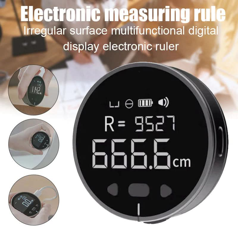 Distance Measuring Instrument Electronic Measuring Ruler Tape Measure High Definition Digital LCD High Precision Electronic Measuring Ruler Tool TECHX