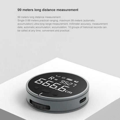 Distance Measuring Instrument Electronic Measuring Ruler Tape Measure High Definition Digital LCD High Precision Electronic Measuring Ruler Tool TECHX