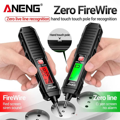 ANENG VD807 One-word Induction Portable 50/60Hz Smart Electric Pen Tester NCV Sensor AC 12-300V Non-contact Wire Detector Tools TECHX