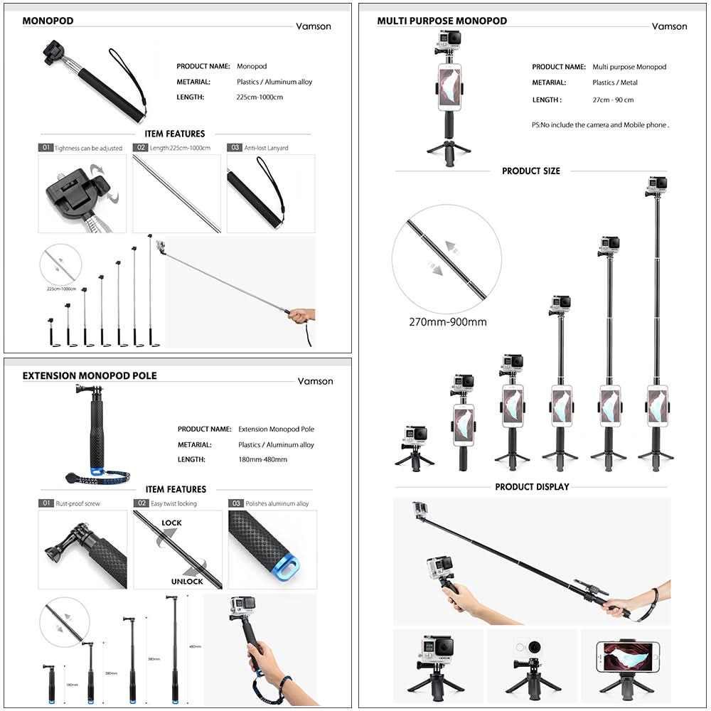 Action Camera Accessories TECHX