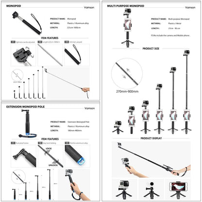 Action Camera Accessories TECHX